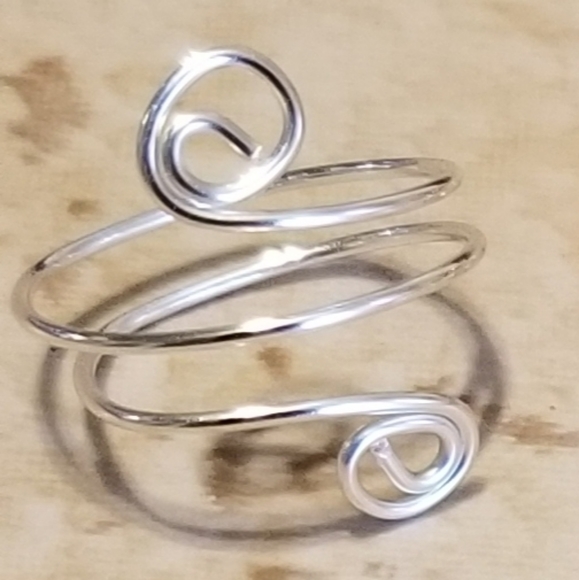 SILVER TOE RING SET, ONE BIG TOE RING AND SMALL - Picture 4 of 4